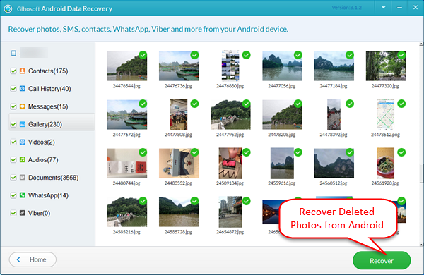 gihosoft android data recovery software
